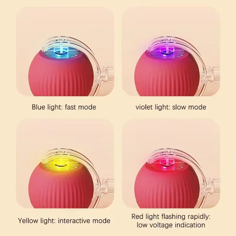 Rechargeable Interactive Dog & Cat Toy - Automatic Rolling Ball with Fake Tail for Endless Fun!